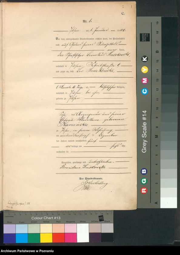 Obraz 3 z jednostki "Księga miejscowa zgonów tom I"