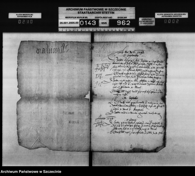 image.from.unit.number "Dorothea geb. V. Puttkamer, Witwe des Nikolaus v. Münchow zu Marsin / Martin v. Kleist zu Dargen: Einweisung in das Leibgeding und Lehngut Möllen."