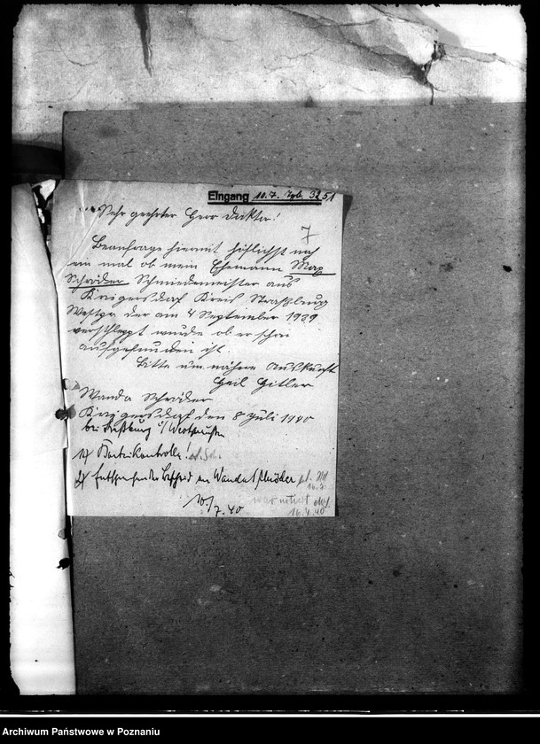 Obraz 11 z jednostki "Korespondencja w sprawie miejscowych Niemców, którzy zginęli w 1939 roku"