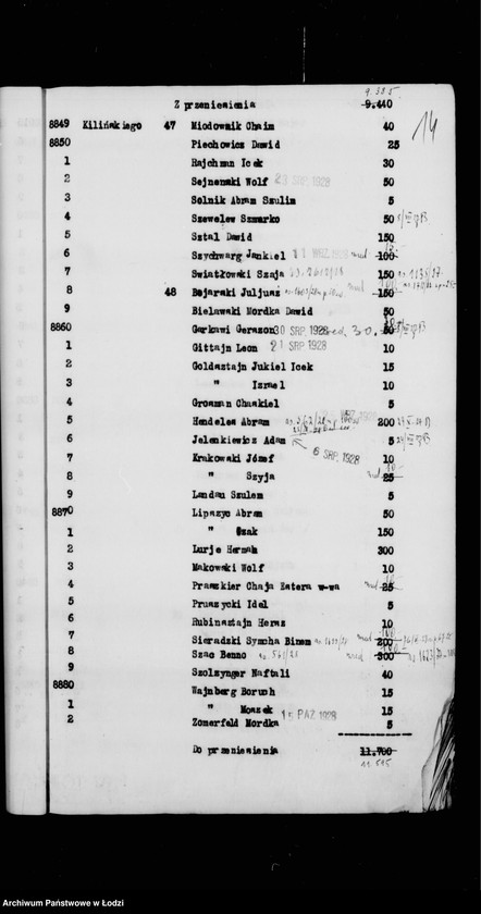 Obraz 17 z jednostki "Rejestr poborczy"