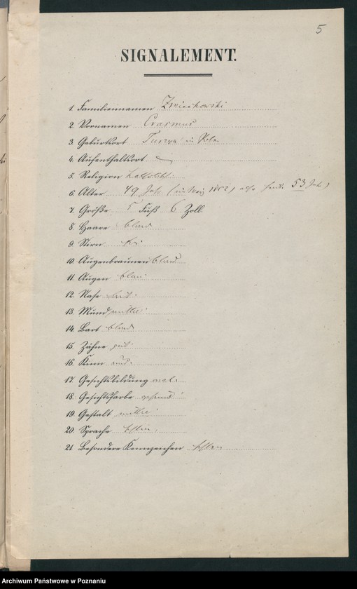 Obraz 9 z jednostki "A. betr. den polnischen Emigranten Erasmus Zmichowski"