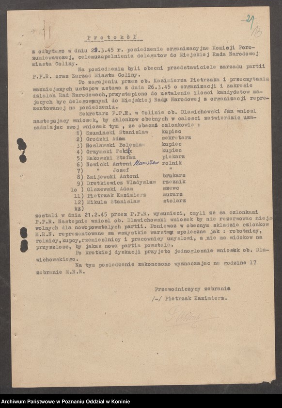 image.from.unit.number "Protokoły posiedzeń [Miejskiej Rady Narodowej]"