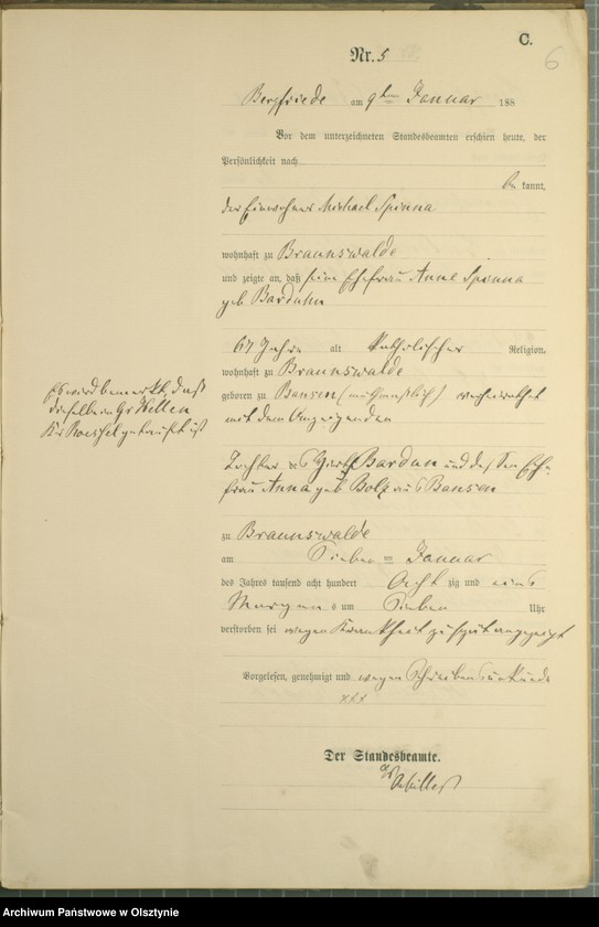 image.from.unit.number "Sterbe-Haupt-Register Nr 1 - 70"
