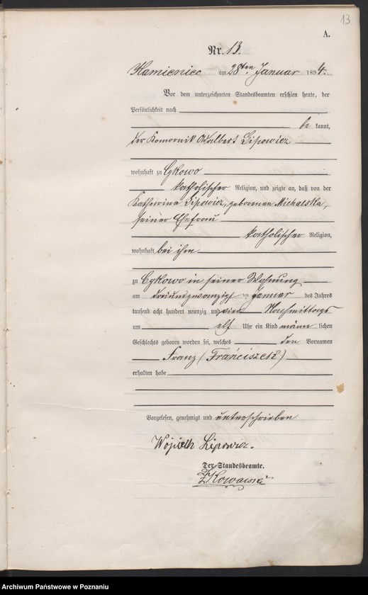 Obraz 16 z jednostki "Księga urodzeń"
