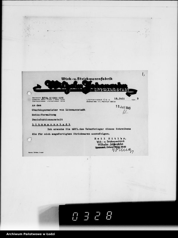 Obraz 5 z jednostki "[Odbiór wyrobów dzianych przez firmę W.Johansohn w Łodzi]"