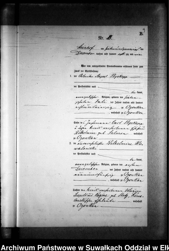 image.from.unit.number "Heiraths-Neben-Register des Preussischen Standes-Amtes Gr. Strengeln Kreis Angerburg"