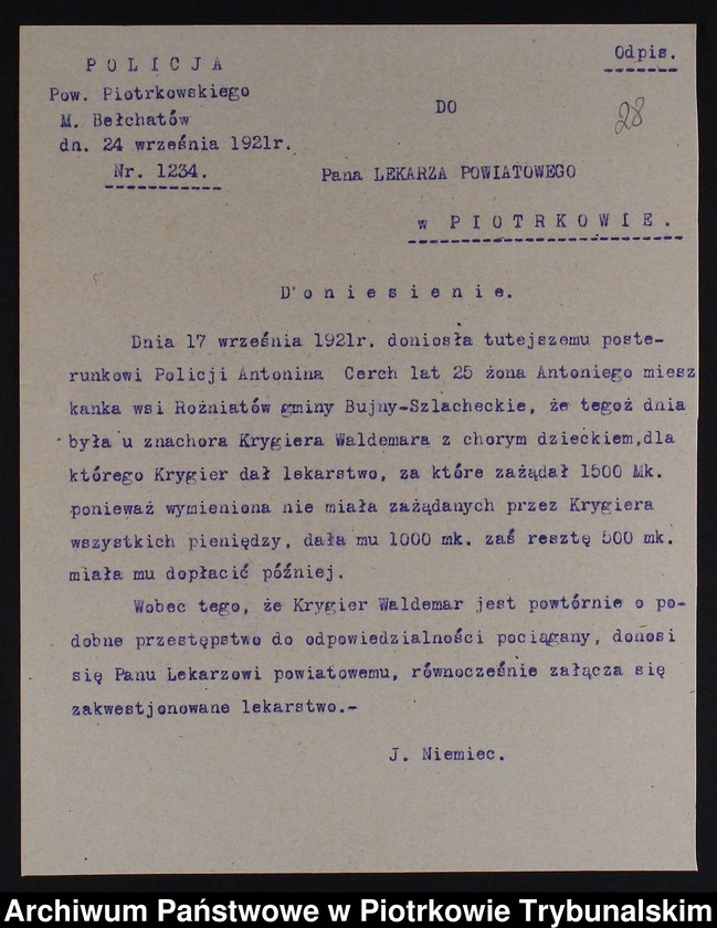 image.from.collection.number "Nielegalne praktyki medyczne i znachorstwo sto lat temu. Przykład z powiatu piotrkowskiego111"