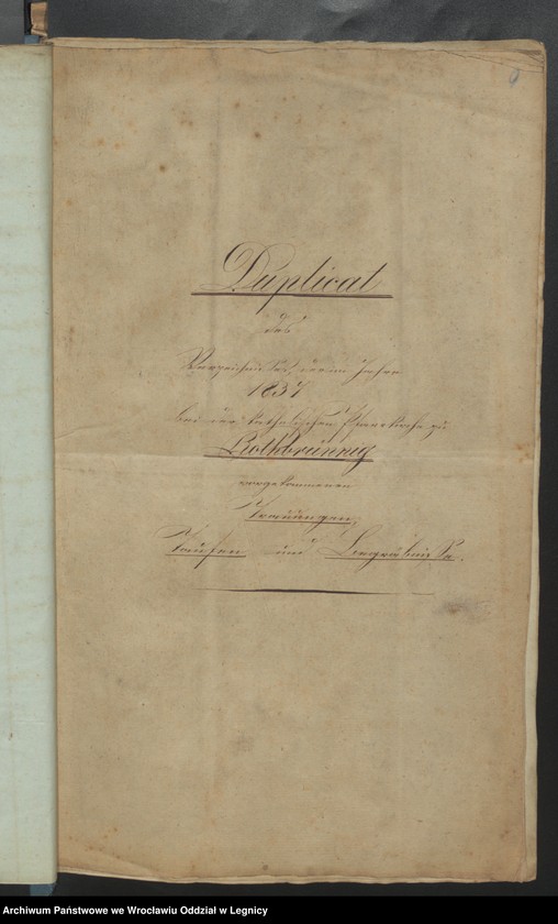 image.from.unit.number "Duplicate des Registers über die vorgekommenen Trauungen, Geburten und Begrabnisse"