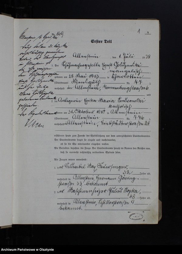 image.from.unit.number "Heirats-Haupt-Register Tom II, Nr 169-279"