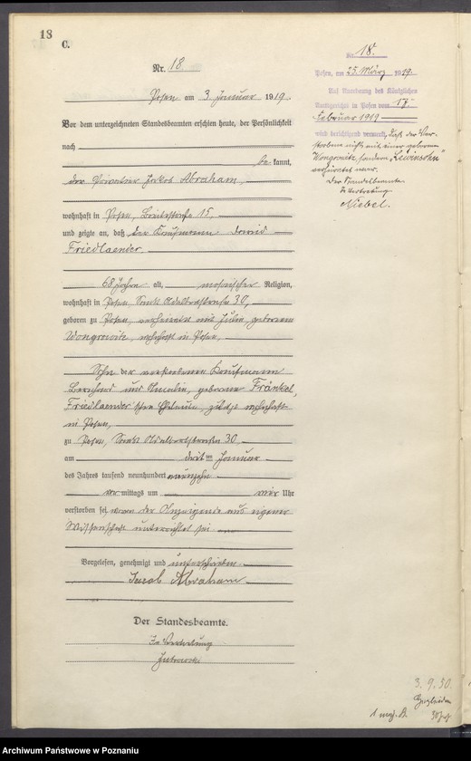 Obraz 20 z jednostki "Księga miejscowa zgonów tom I [Rejestr główny zgonów]"