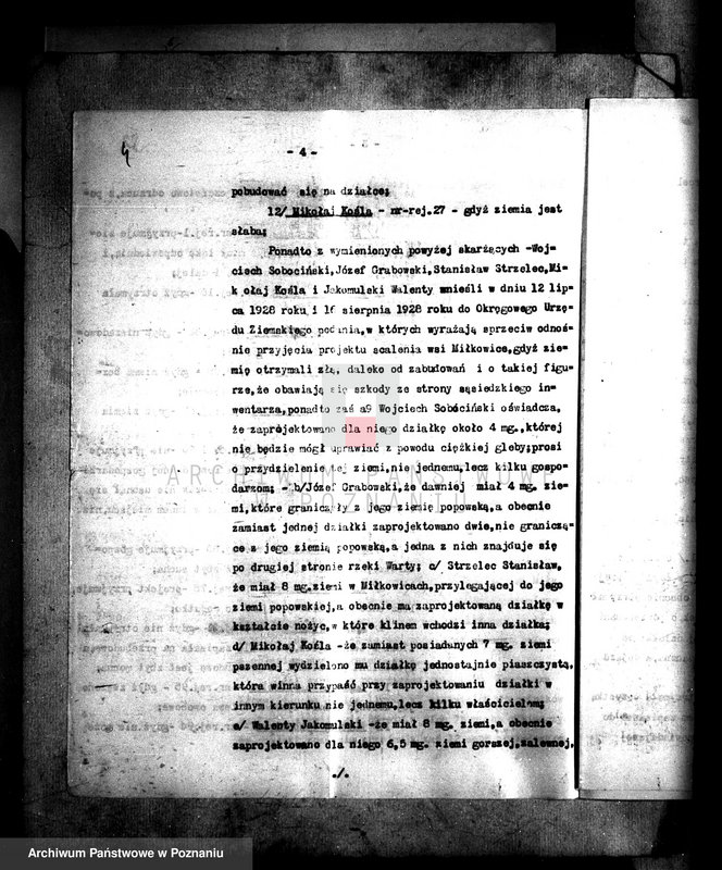 Obraz 8 z jednostki "Regulacja hipoteczna scalonych gruntów Miłkowice powiatu tureckiego"