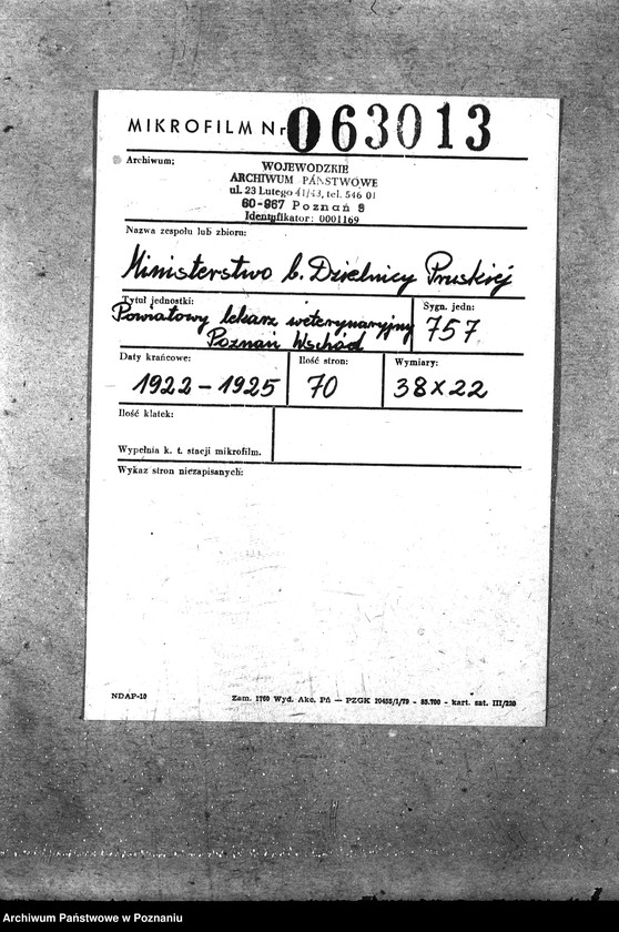 Obraz 2 z jednostki "Pow. lekarz Weterynaryjny Poznań-Wschód"