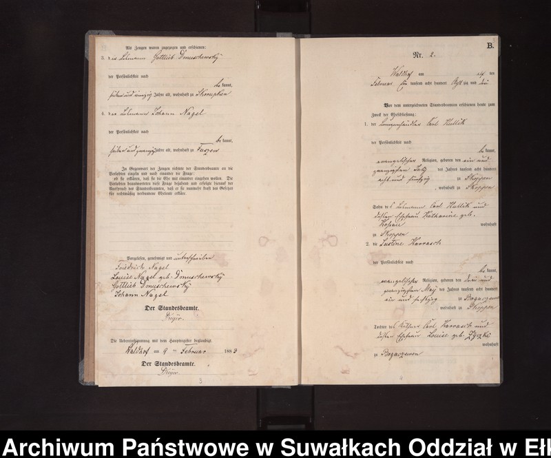 image.from.unit.number "Heiraths-Neben-Register des Königlichen Preussischen Standes-Amtes Orlen Kreis Loetzen"