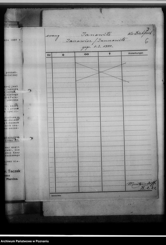 image.from.unit.number "Kreissippenamt Dietfurt [Żnin, wykazy ksiąg ewangelickich i katolickich]"