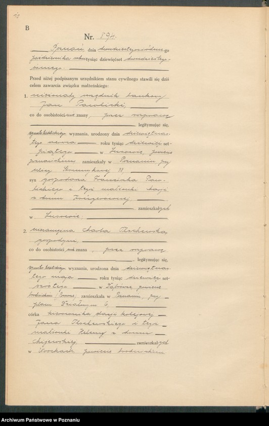 image.from.unit.number "Księga miejscowa małżeństw tom IV [Rejestr główny małżeństw]"