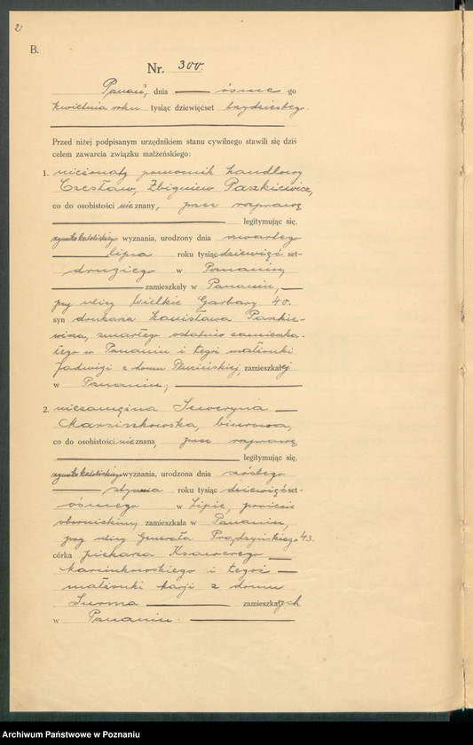 Obraz 4 z jednostki "Księga miejscowa małżeństw tom II [Rejestr główny małżeństw]"