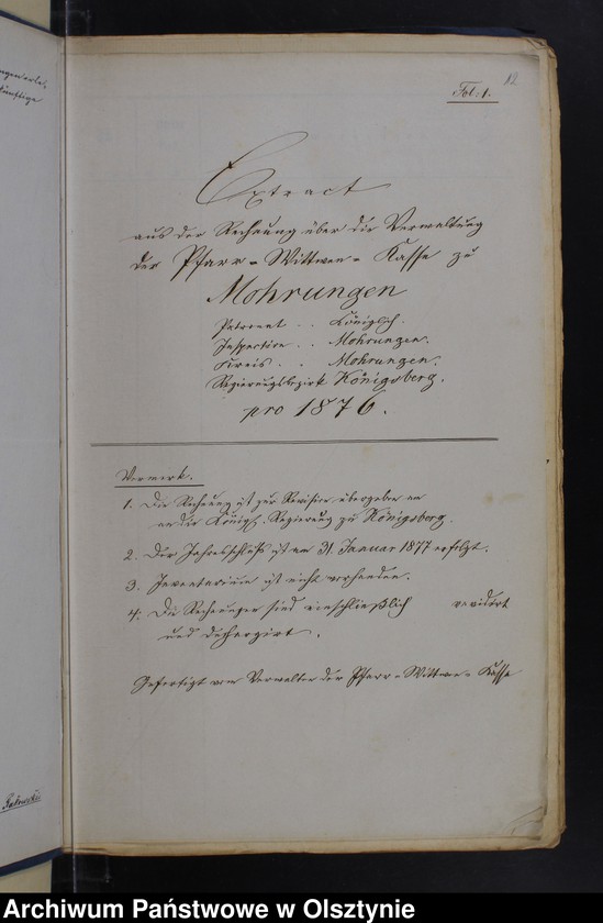 image.from.unit.number "Beläge zur Rechnung der Kirchen-Kasse zu Mohrungen"