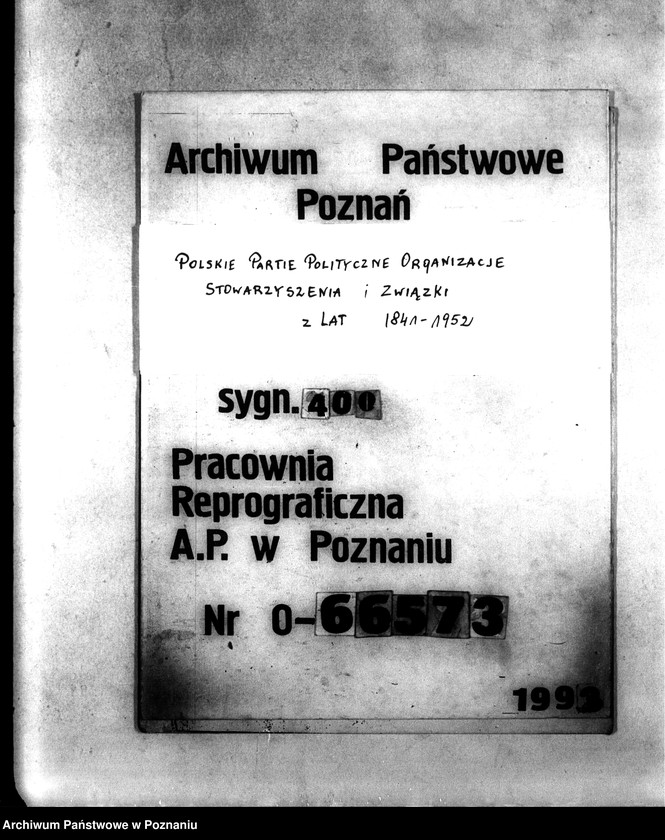 Obraz 1 z jednostki "Korespondencja, wycinki prasowe, wykazy, sprawy finansowe"
