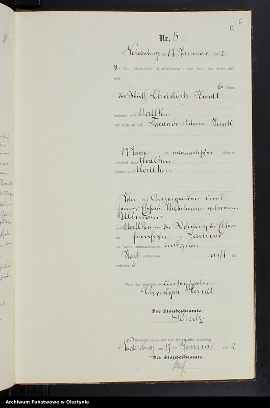 image.from.unit.number "Sterbe-Neben-Register Nr 1 - 70"