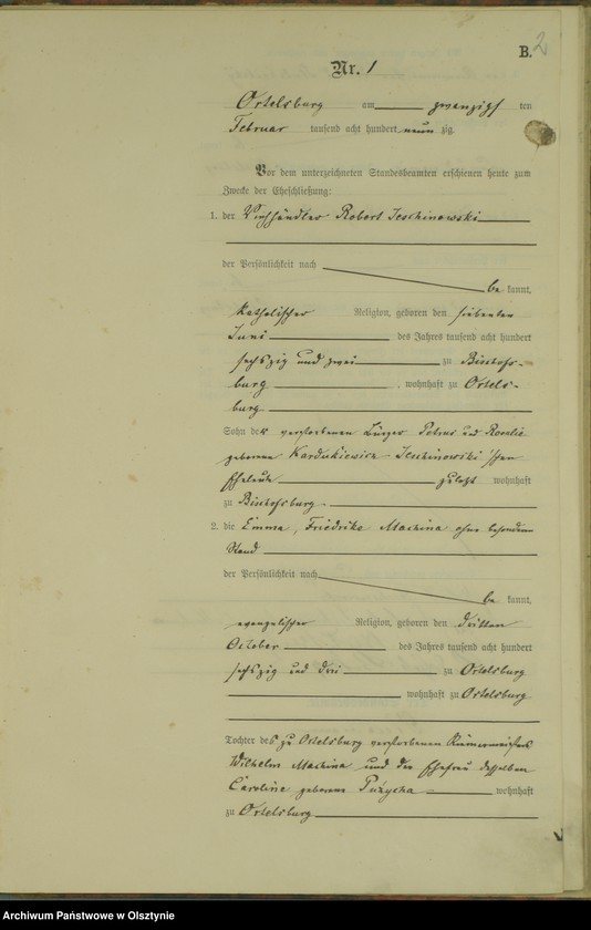 image.from.unit.number "Heiraths-Haupt-Register Nr 1 - 16"