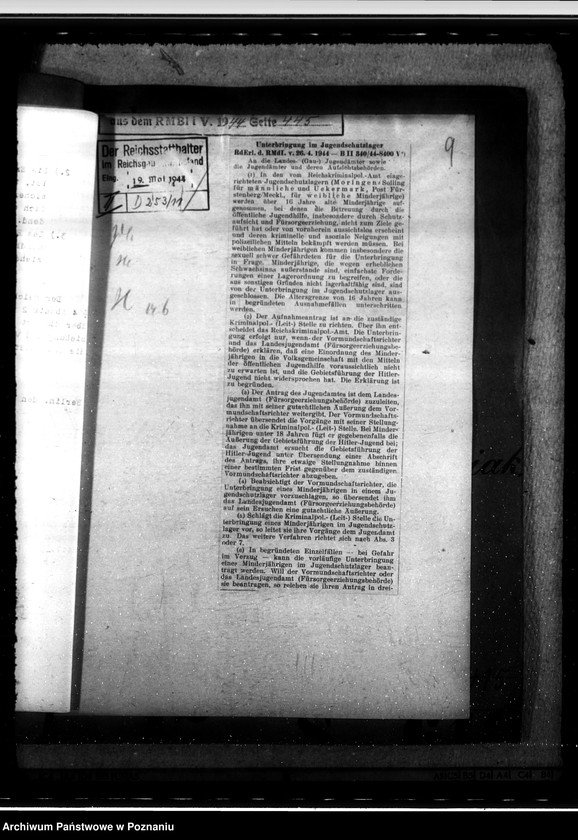 Obraz 13 z jednostki "Gesetz über die Bahandlung der Gemeinschaftsfremden"