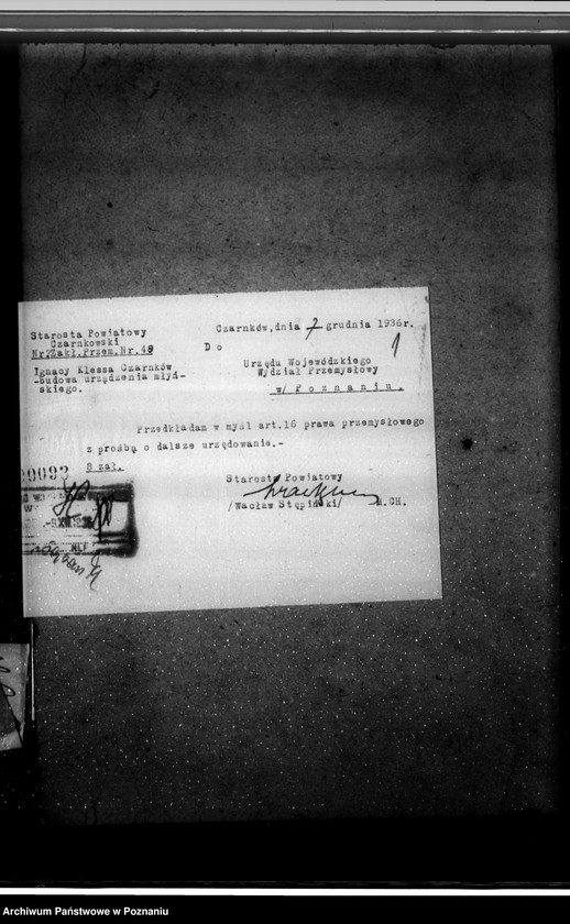 Obraz 5 z jednostki "Zatwierdzenie zakładu przemysłowego / młyn parowy/ Klessy Ignacego w Czarnkowie"