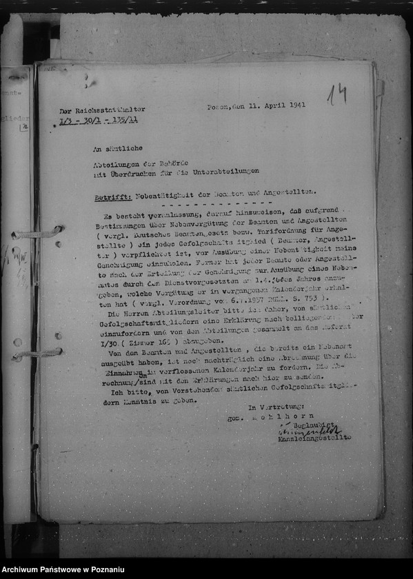 Obraz 18 z jednostki "Nebentätigkeit der Beamten und Angestellten"