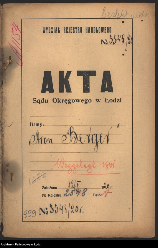 Obraz 2 z jednostki "Aron Berger – fabrykacja towarów wełnianych – Zgierz"