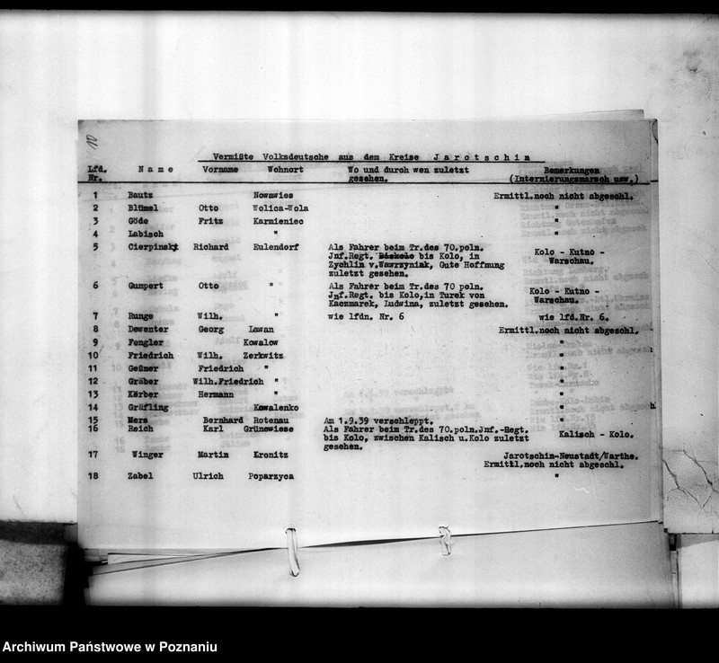 Obraz 15 z jednostki "Für die Ganselbstrerwaltung angefertigte Vermisstenlisten"