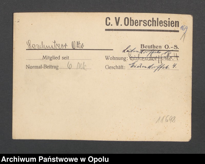 Obraz 3 z jednostki "[Leschnitzer Otto, Beuthen]"