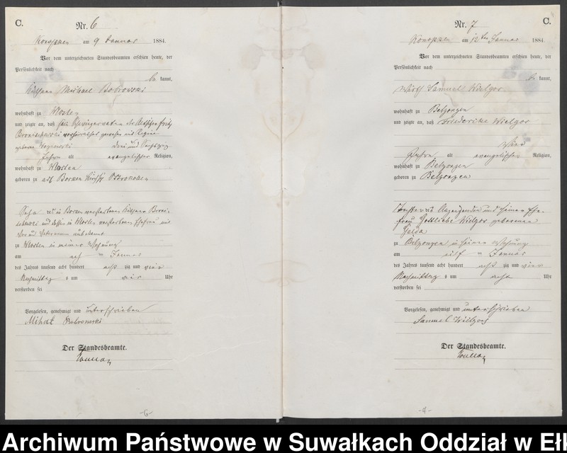 image.from.unit.number "[Sterbe-Haupt-Register des Königlich Preussischen Standes-Amtes Belzonzen Kreis Johannisburg]"