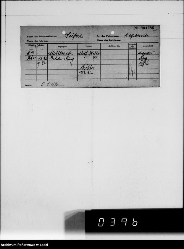 Obraz 18 z jednostki "A.Seifert Rechnungen. [za dostawy towarów dla Getta]"