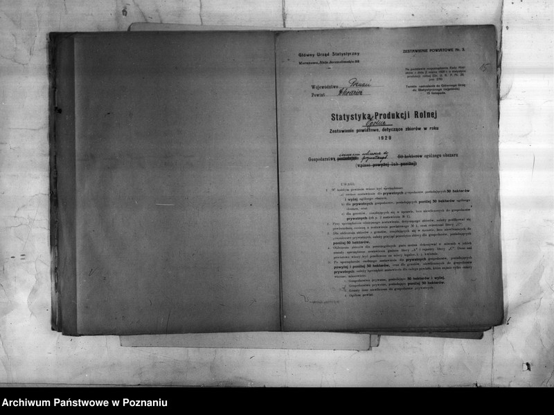 Obraz 17 z jednostki "/Statystyka produkcji rolnej - zestawienie ogólne z powiatu chodzieskiego"