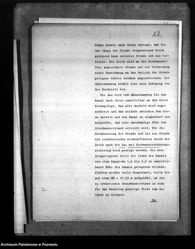 Obraz 16 z jednostki "Wasserstrassendirektion Hannover. Neubauamt für die Kanalisierung der Mitteweser Minden i. W. Staustufe Petershagen. Ausbauverfahren"