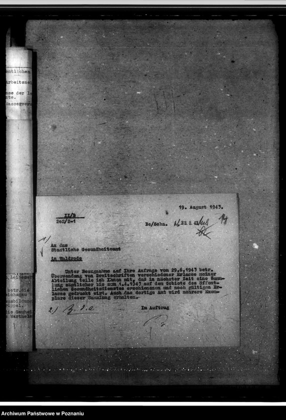 Obraz 18 z jednostki "Aufgaben der Gesundheitsämter. Aktenplan in Gesundheitsämtern. Arbeitsübersicht der Gesundheitsämter. Abfertigung von Juden und Polen."