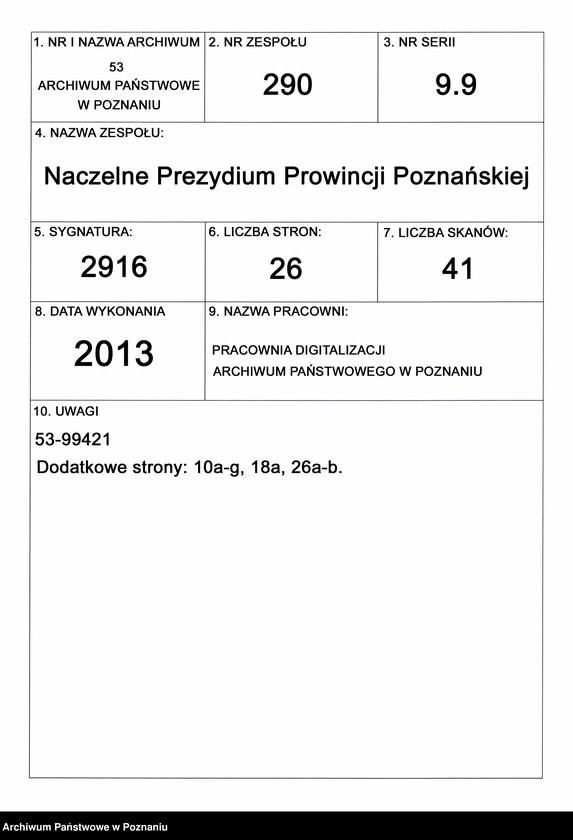 image.from.unit.number "Acta generalia des Oberpäsidialkommissars Landrat von Madai zu Kosten betreffend die Verfolgung der polnisch-revolutionären Umtriebe im Kreise Pleschen /Pleszew/."