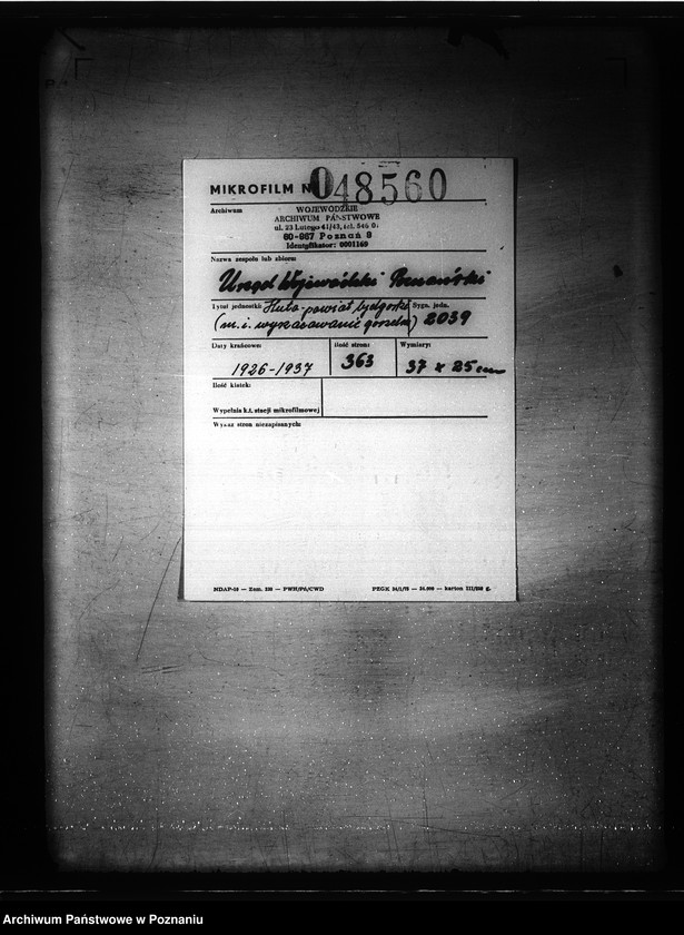 Obraz 2 z jednostki "Huta - powiat bydgoski /m.in. wyszacowanie gorzelni/"