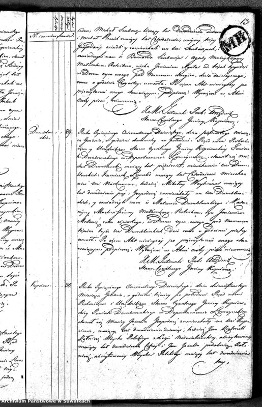 Obraz 16 z jednostki "Akta Zeszłych Gminy Kopciowskiey od 1-go Maia 1810 R."