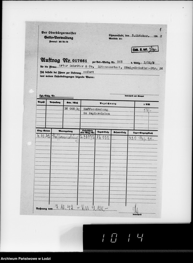 image.from.unit.number "Lebensmitteleinkauf. Aufträge, [Lieferscheinen und Rechnungen] 17661-17725"