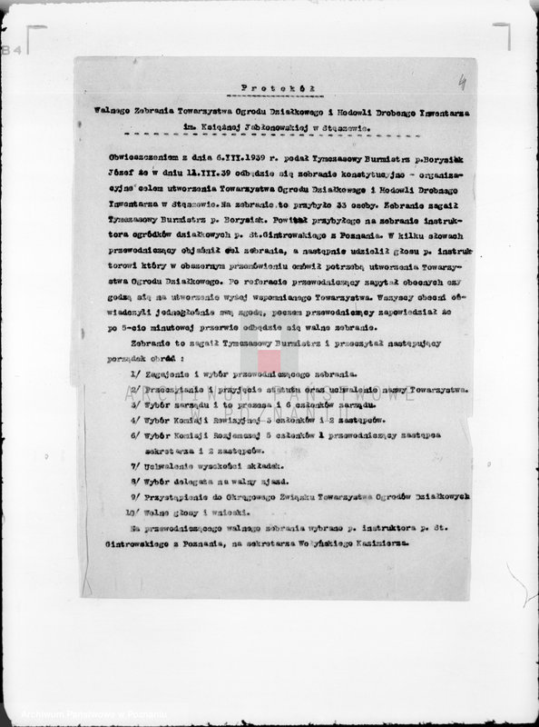 Obraz 8 z jednostki "/Towarzystwo Ogrodu Działkowego i Hodowli Drobnego Inwentarza im. Hetmana Czarnieckiego w Swarzędzu/"