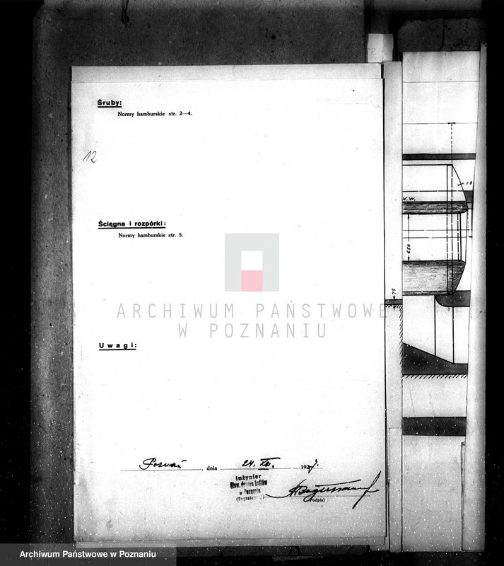 Obraz 16 z jednostki "Tartak i fabryka wyrobów z drzewa St. Urbański Urbanowo pow chodzieski nadzór nad kotłem parowym nr fabr. 3060"