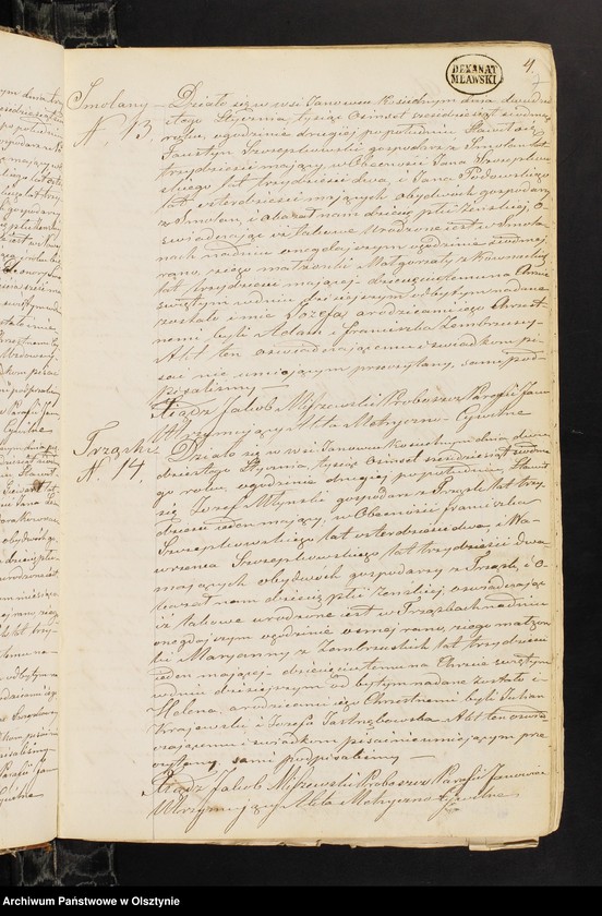image.from.unit.number "Duplikat Akt Stanu Cywilnego Urodzonych, Zaślubionych i Zmarłych z Parafii Janowiec za Rok 1867"