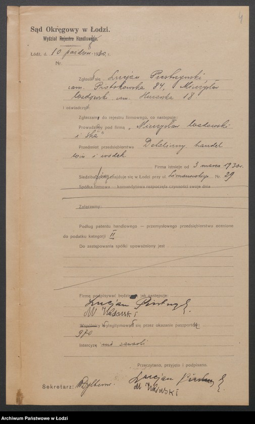 image.from.unit.number "Mieczysław Wadowski i S-ka- detaliczny handel win i wódek"