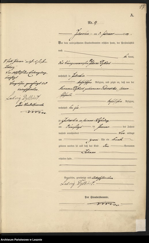 Obraz 20 z jednostki "[Księga urodzeń]"