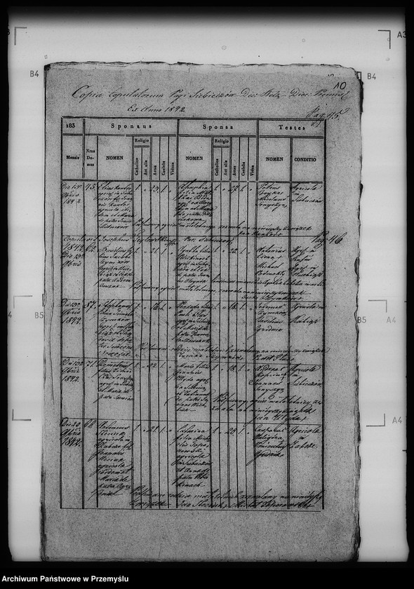 Obraz 14 z jednostki "[Kopie ksiąg metrykalnych parafii Siebieczów z filiami Leszczaków, Piwowszczyzna, Rusin, Wierzbiąż (dekanat Bełz)]"
