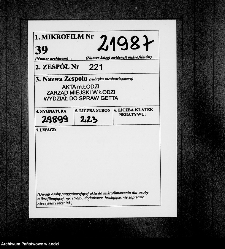 Obraz 2 z jednostki "Kripo 911-1100 [Kartoteka skonfiskowanego majątku ruchomego u Żydów]"