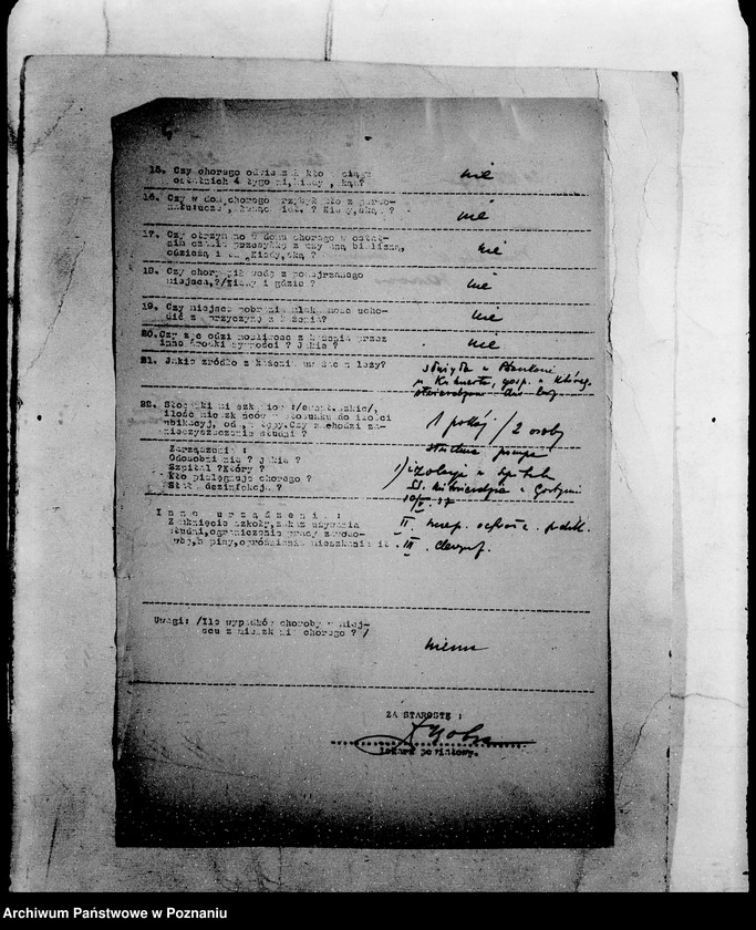 Obraz 9 z jednostki "/Wynik dochodzeń w sprawie zachorzenia na dur brzuszny/"