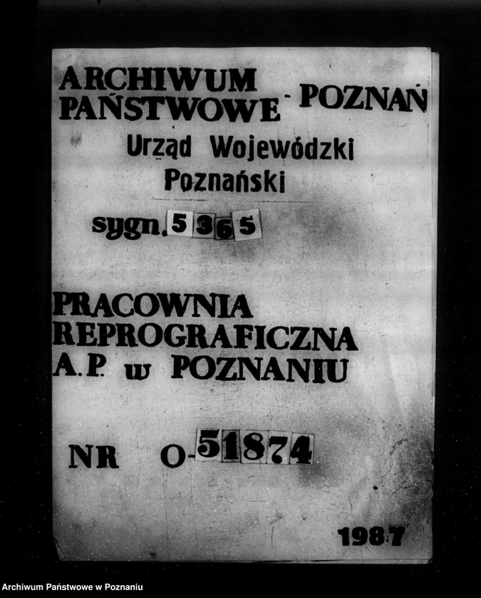Obraz 1 z jednostki "Zatwierdzenie projektu zakładu przemysłowego nr 406 /urządzenia kotłowni i komina/ Farbiarni, Pralni Chemicznej w Mosinie powiat poznański"