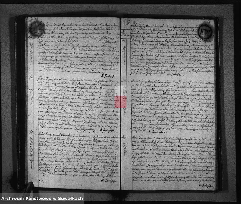 Obraz 14 z jednostki "Akta Urodzonych Gminy Filipowskiey od Dnia 1-go Stycznia 1818 R-u"