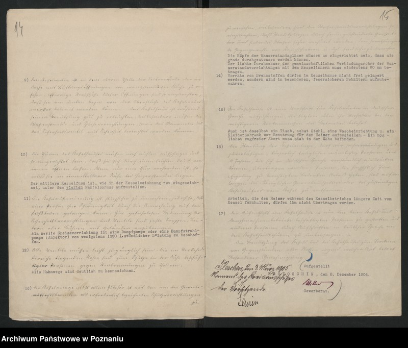 image.from.unit.number "Acta betreffen Konzessionierung eines feststehenden Dampfkessels zum Brennereibetrieb des Rittergutsbesitzers Iowanne in Lenartowitz"